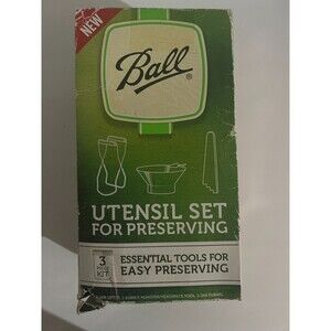 Ball 3-Piece Canning Preserving Utensil Set Jar Lifter Funnel Bubble Remover NEW